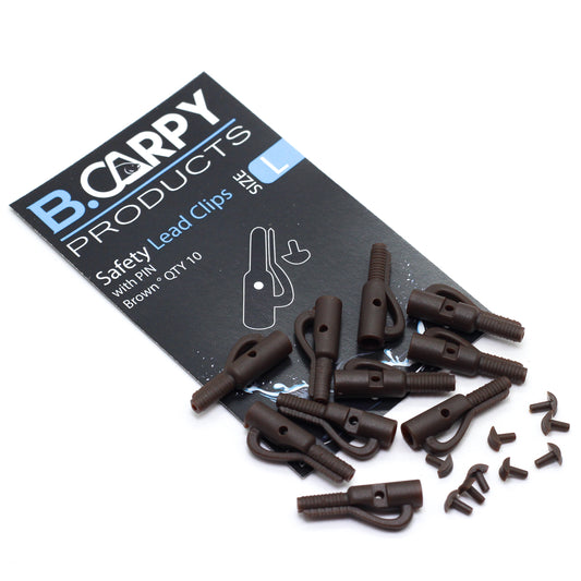 Safety Lead Clips with PIN - Brown